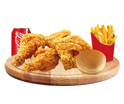 Free Fried Chicken Bun illustration and picture