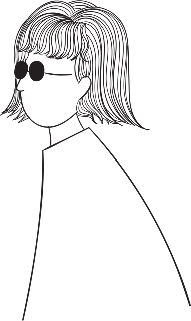 Free woman sunglasses drawing vector