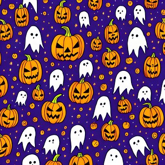 Free Ghosts Pumpkins illustration and picture