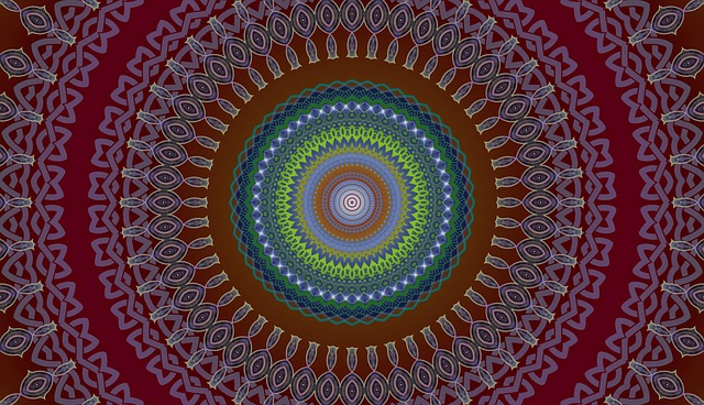 Free rosette mandala art illustration