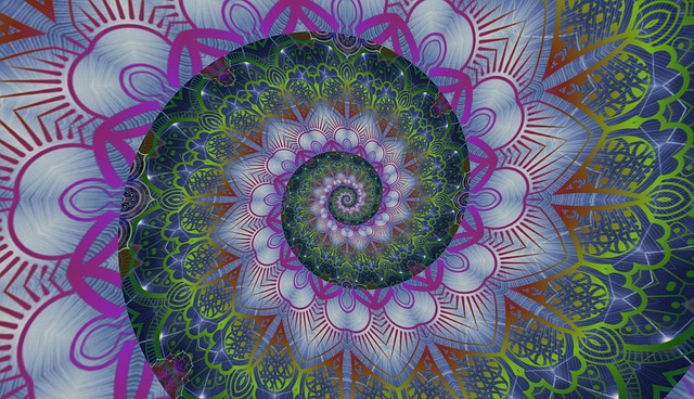 Free spiral swirl rosette illustration