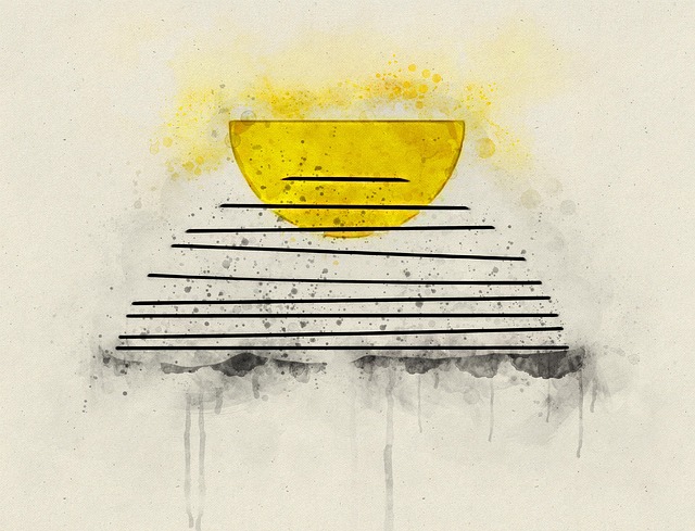 Free triangle yellow black illustration