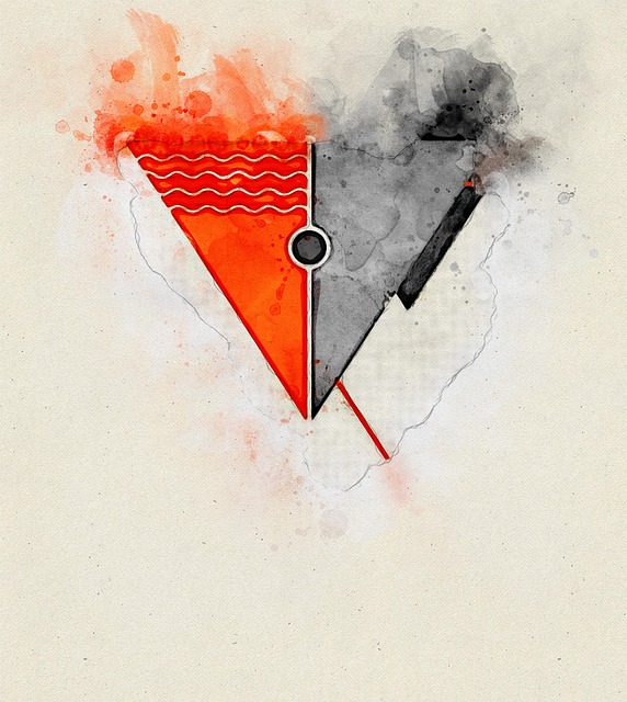 Free triangle black paths illustration
