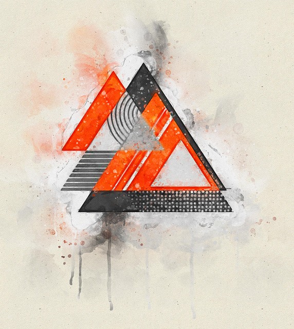 Free triangle black paths illustration