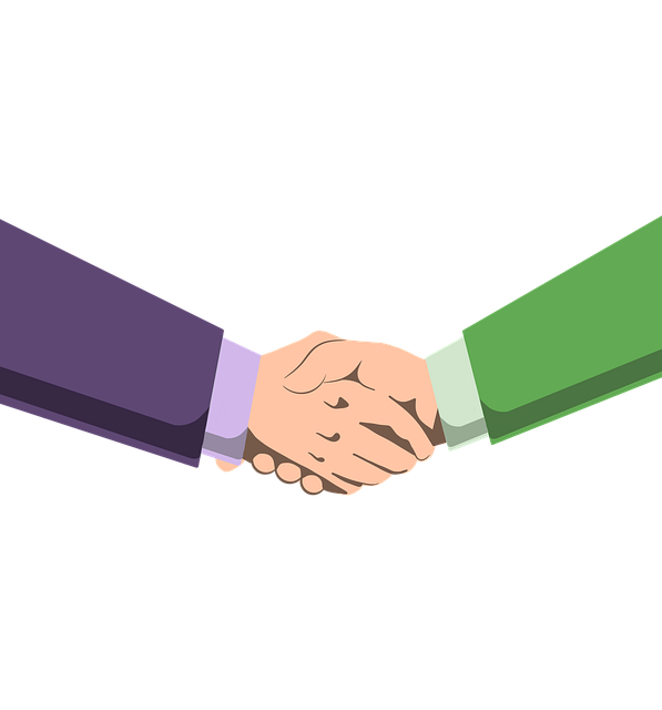 Free agreement contract handshake illustration