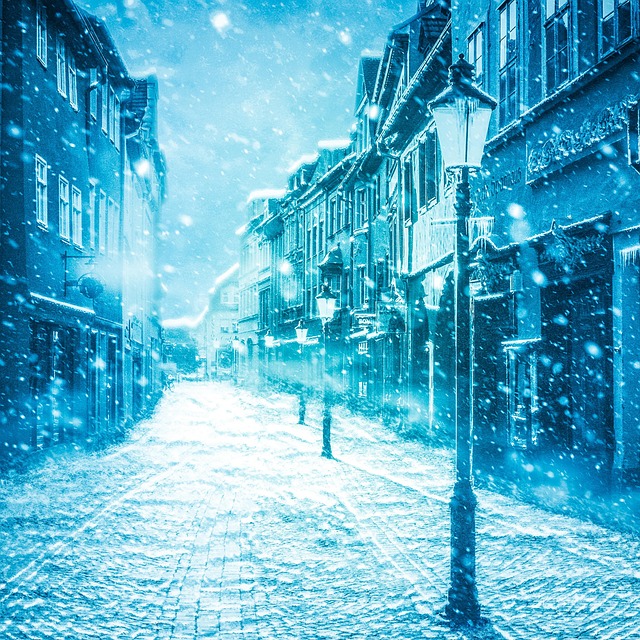 Free street blizzard snow illustration