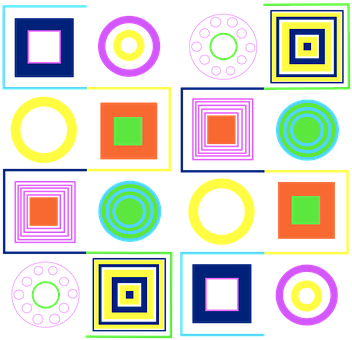 Geometrisk, Firkant, Cirkel, Design