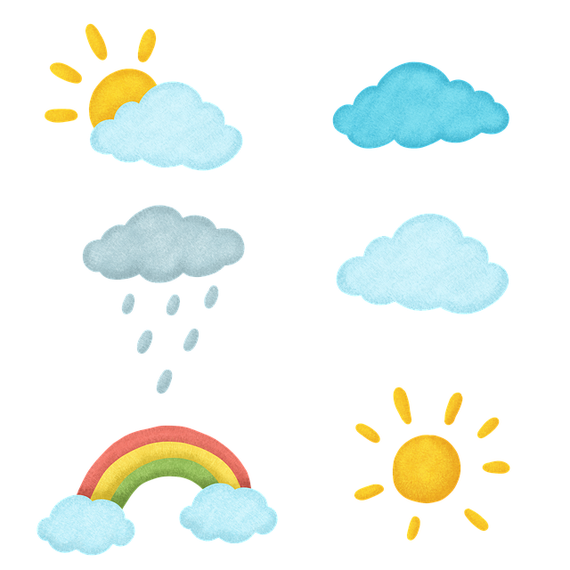 Download free HD stock image of Weather Clouds Free weather clouds sun illustration