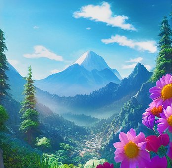 Free Nature Mountains illustration and picture