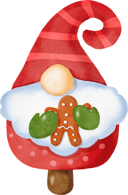 Free gnome santa christmas illustration