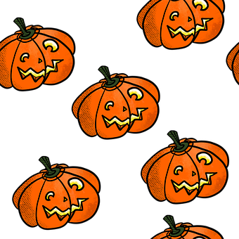 Kürbis, Halloween, Gespenstisch, Muster