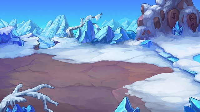 Nieve, Invierno, Dibujos Animados, Arte