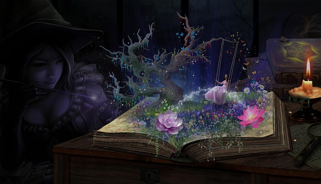 Free fantasy mystical book magical book illustration