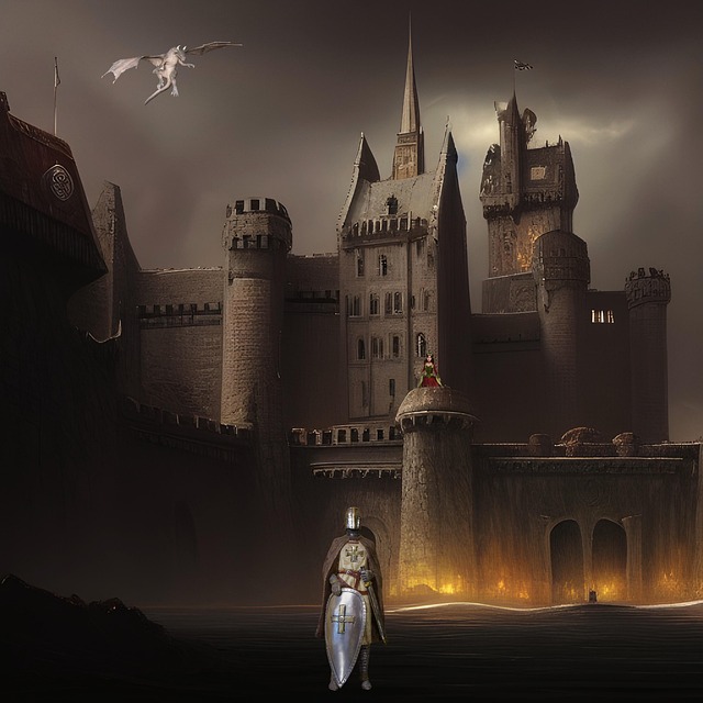 Free background castle knight illustration