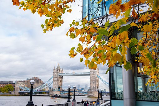 Río, Otoño, Ciudad, Londres, Inglaterra