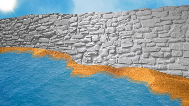Berg, Meer, Sand, Wasser, Sonne, Blau
