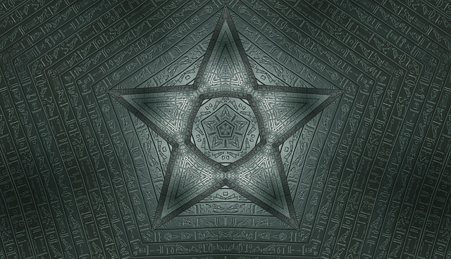 Free star shapes hieroglyphics illustration
