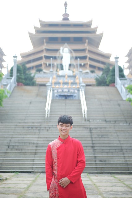 Tempel, Aziatische Man, Mode, Model