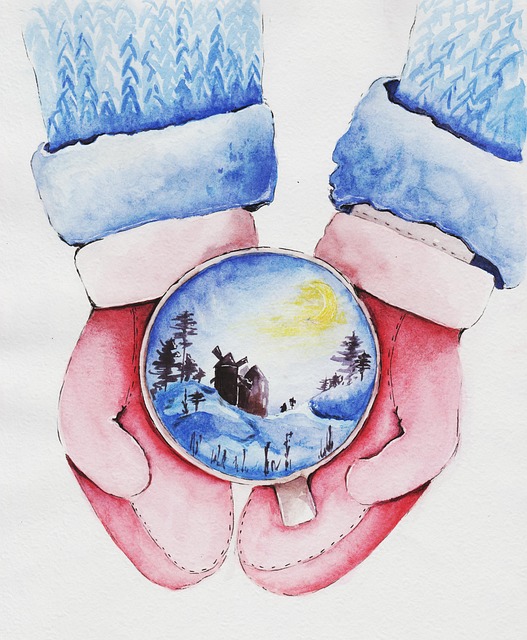 Free winter gift background illustration