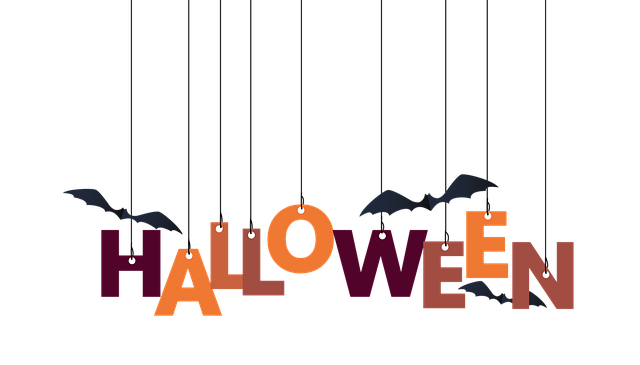 Free bat halloween writing illustration