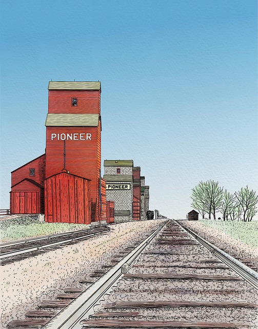 Free grain elevator grain storage sentinel illustration