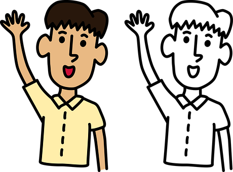 Free Greet Raise Your Hands vector and picture