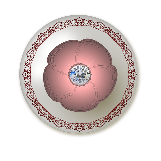 Free pearl lace flower illustration