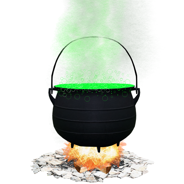 Download free HD stock image of Cauldron Fire Free cauldron fire halloween illustration