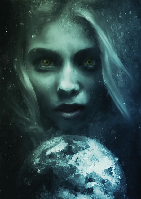 Download free HD stock image of Woman Earth Free woman earth stars illustration