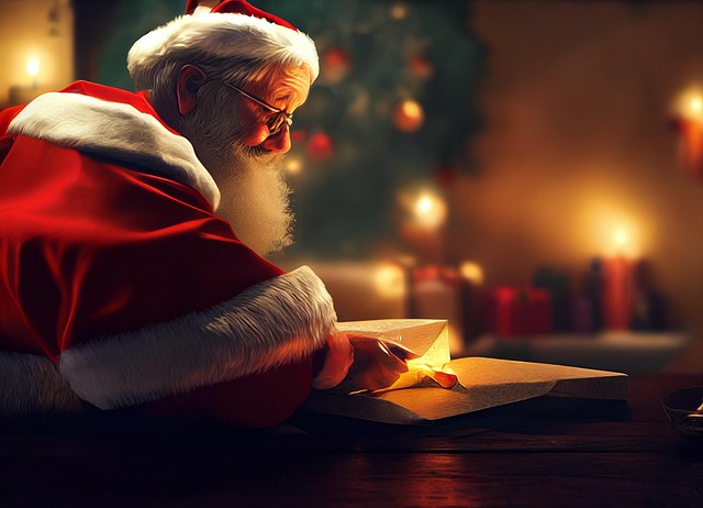 Free christmas santa claus christmas letter illustration
