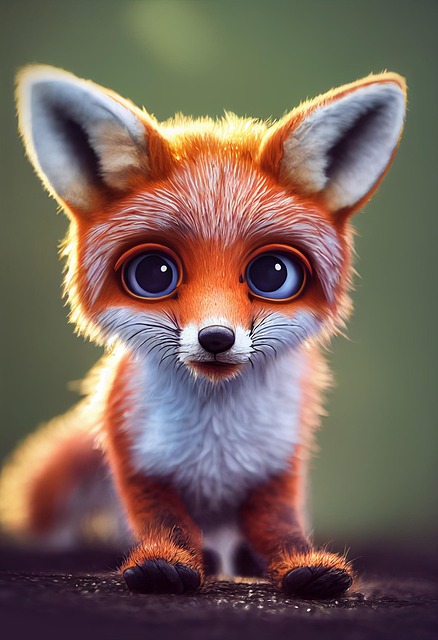 Free fox puppy cartoon fox illustration