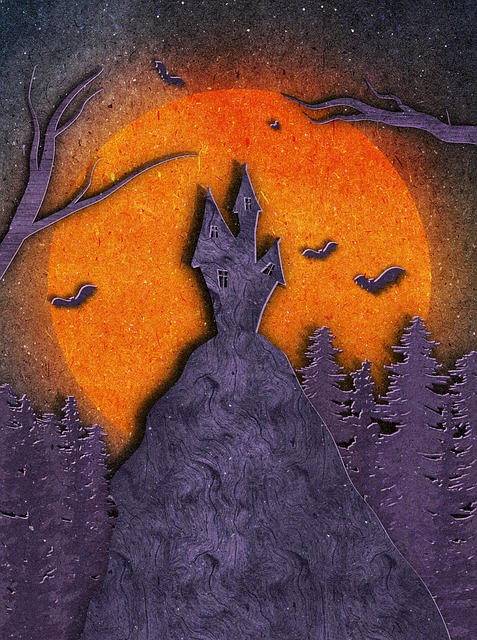 Free castle hunted nature illustration