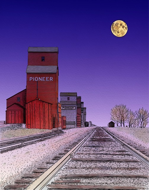 Free grain storage grain grain elevator illustration