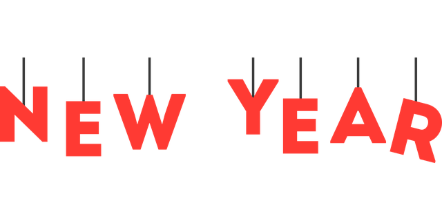 Neujahr, Feier, 2023, Typografie, Dekor