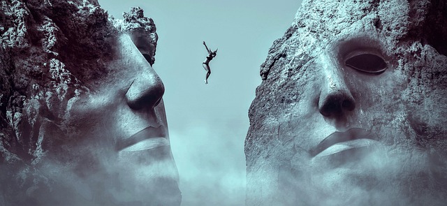 Free fantastic rock cliff illustration