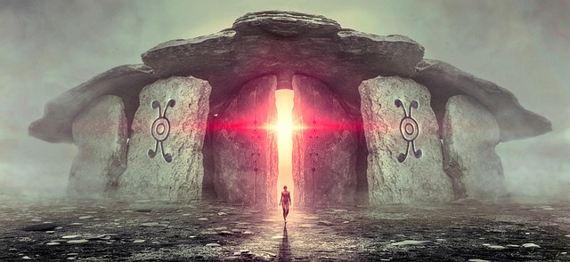 Free mystical magic gate illustration