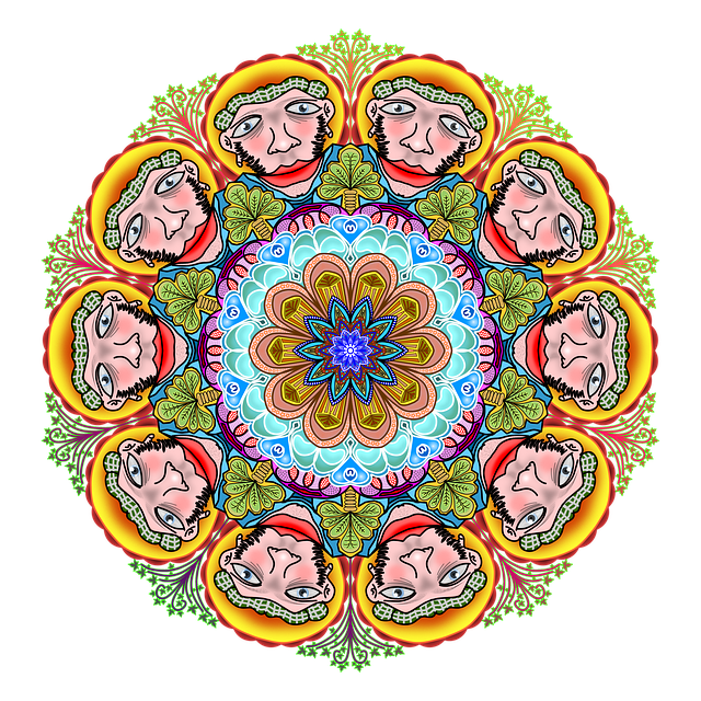Free rosette artwork colorful illustration