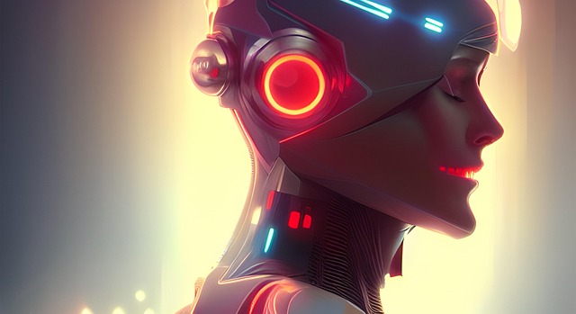 Free cyborg android robot illustration