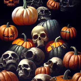 Free Skulls Jack O'Lanterns illustration and picture