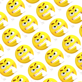 Humørikon, Vred, Emoji, Mønster