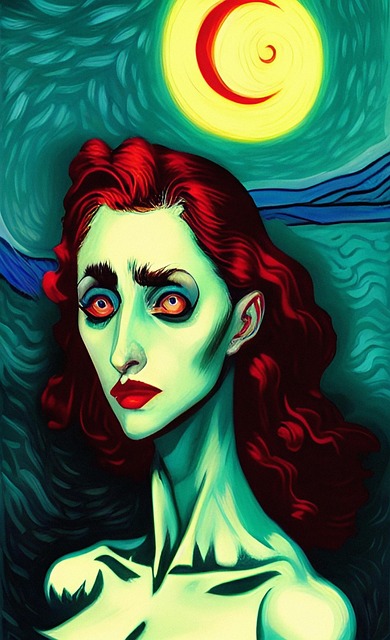 Free woman person retro futurism illustration