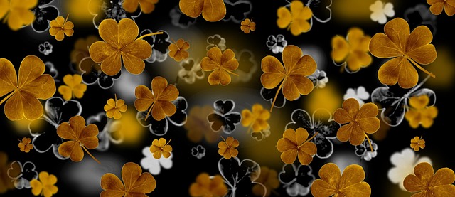 Free herbarium gold leaves illustration