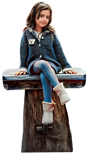 Free Girl Sitting illustration and picture