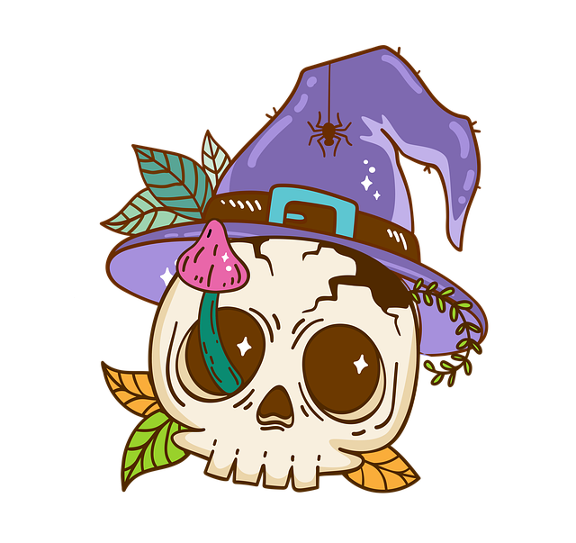 Free Halloween Skull illustration and picture
