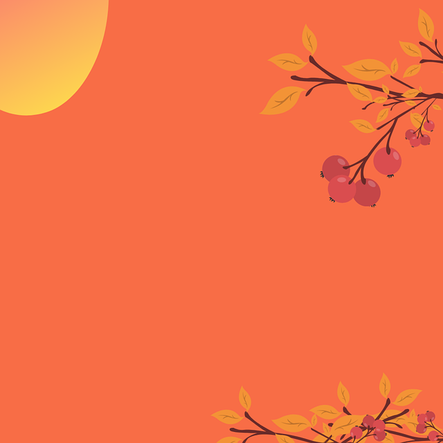 Free autumn leaves sunset illustration