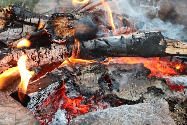 Kamin, Feuer, Lager, Camping, Lagerfeuer
