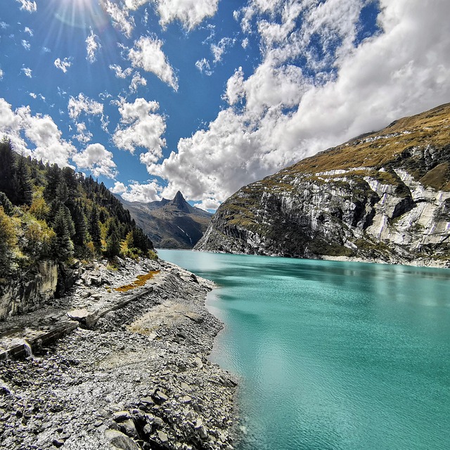 Alpes, Rio, Montanha, Natureza, Lago