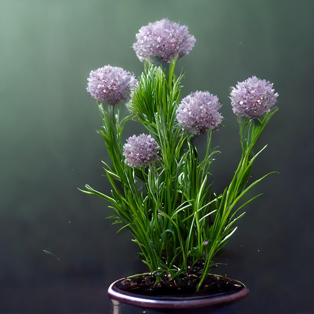Free chives flowers purple flowers illustration