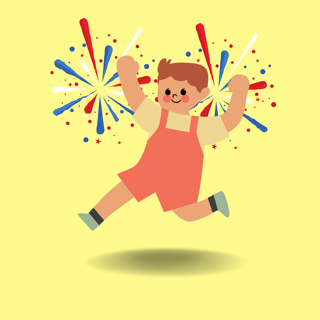 Free boy jump happy illustration