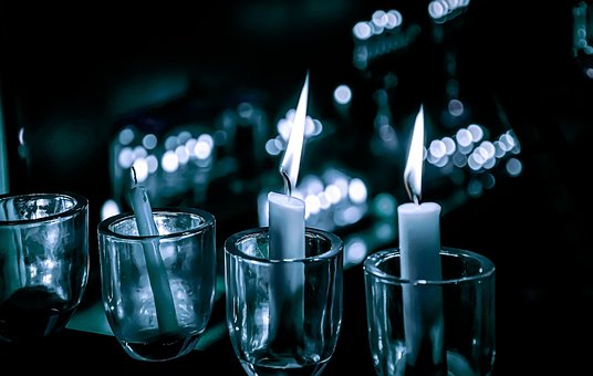 Velas, Luz, Fuego, Meditación Azul